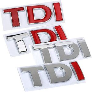 YFAM 1 stks 3D metalen badge fit TDI Auto Badge Embleem Sticker Auto Trunk Fender Bumper Decal Embleem (Color Name : Style - 1)