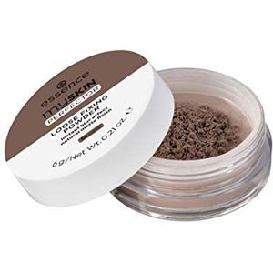 Essence My Skin Perfector Losse Fixing Powder, poeder, nr. 50 Deep, bruin, voor gemengde huid, poriënverfijnend, glad, verzachtend, fixerend, matterend, natuurlijk, veganistisch, zonder parfum (6 g)