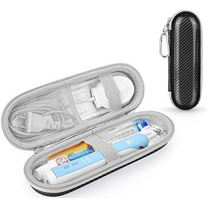 Reisetui, tandenborstel, elektrisch voor Braun Oral B/Oral-B Pro/Sonicare Electric Tandenborstel met accessoires, draagbare reisetui met harde schaal (zwart).