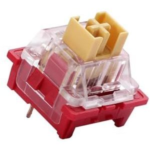 JJCFGRDM Stofdichte schakelaars Honey Peach Silent Lime Crystal Linear Geel Zilver Rood Panda tactiele mechanische toetsenbordschakelaar 3pin (Maat: 90 STKS, Kleur: Rode Panda Tactile)