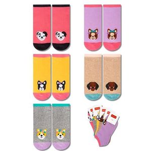 soxo Kleurrijke Lage Sokken Dames Cadeau Voor Vrouwen Happy Socks Katoenen Damessokken 35-40 5 Honden 5 Paar