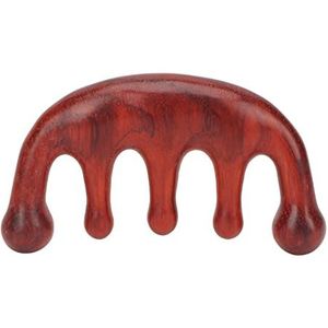 Gua Sha Kam Massage Kam Gua Sha Shab Massage Tool Scalperen Massage Kam 5 Tanden Sandelhout Gua Sha Handheld Draagbare Scalperen Meridiaan Massage Kam