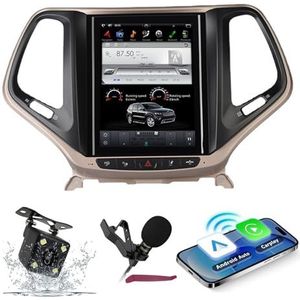 Android 15 Autoradio Navi voor J-eep Cherokee (2014) 10.4 ""Touchscreen Car Multimedia Player met draadloze carplay GPS-navigatie Bluetooth 5.0 HIFI FM 5G-WiFi SWC DSP MIC,4g+64g