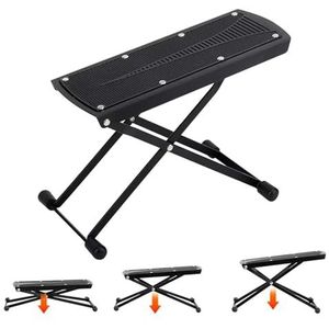 Pedicure Standkruk | Opvouwbare verstelbare pedicure-voetstandaard | Antislip voetkruk met 6 hoogtes, zwart pedicure gereedschap met 220 lbs lagerbelasting | Pedicure voetsteun, voetsteun voor