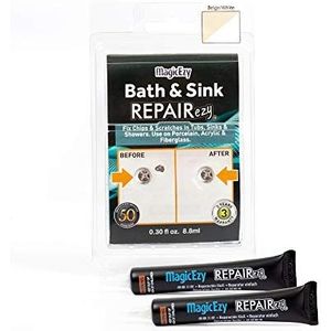 MagicEzy - Bad & Wastafel RepairEzy - Reparatieset - Beige/Wit - Voor Porselein, Acryl en Emaille