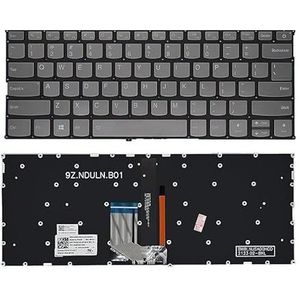 Amerikaans/Russisch voor V720-14 7000-13 voor IdeaPad 320S-13IKB 720S-13ARR 13IKB 14IKB Laptoptoetsenbord met achtergrondverlichting(US Grey Light Power)