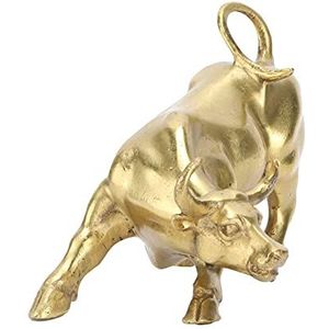 Wall Street Koperen Stier Ornament Stier Sculptuur Ligpositie Dierbeeld Mordern Abstract Stier Beeldje Kunstwerk Bureaudecoratie voor Thuiskantoor Decoratief Ornament