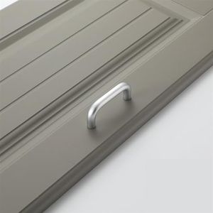 PONNYC Deurgrepen minimalistische zilveren kledingkast kast aluminiumlegering deurklink Scandinavische lade deurknoppen trekt 1 stuk (kleur: 276-64 mm)