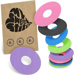MySweetStitch - 10 x KatheterPatch, Katheterplakker met sterke hechting, Infusiepleister voor insulinepomp-infusieset (bijv. MiniMed, T:slim en Medtronic Guardian), Rainbow