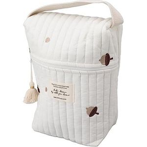Babyflessentas, Schattige Herbruikbare Kinderwagentas met Geborduurd Patroon voor Het Kopen van Fopspeendoekjes (Dennenappel)