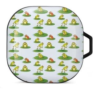Frogs at The Pond Earbuds hoesje compatibel met Samsung hard shell beschermhoes zwart-stijl