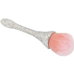 Nail Art Dust Remover Brush Verdikking Gegoten Nylon Haar Sterke Poedergreep Nagelstof Make-up Borstel (WHITE)