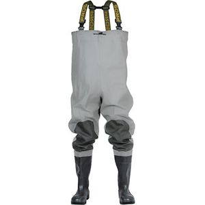 PROS Waadbroek met versterkte knieën, waterdichte vissersbroek, Helder olijf., 43 EU