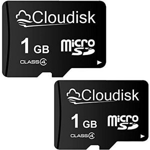 Cloudisk 2 stuks Micro SD-kaart microSD-geheugenkaart (2 stuks 1 GB)