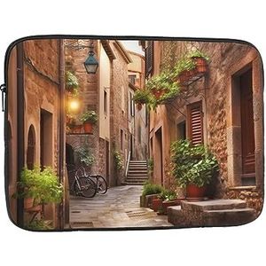 Italiaanse Street Print Laptop Case Waterdichte Schokbestendige Computer Sleeve Case Laptop Protector voor Reizen Werk 10 inch