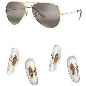 HiCycle2 Zonnebril Neus Pads Siliconen Vervanging voor RAY BAN Aviator RB3025 RB3539 RB3026 RB3447 RB4263 RB3548 RB3716 RB3816 RB3548N Zonnebril Reparatiesets Clip-on, Bonus, Goud, 16 millimeters