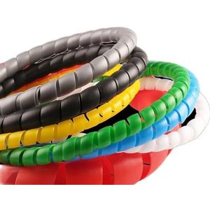 Kabelmanagementhuls, PP spiraalkabelwikkelmouw 1 meter veelkleurig, meerdere maten(Black,20mm X 1Meter)