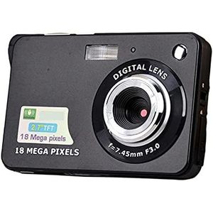 Videocamera Vlogcamera Recorder Digitale Camera 2.7 Inch TFT Scherm 5.0MP Anti-shake 8X Digitale Zoom 1800w Pixel Video Camera Selfie camera(Standard,Nero)