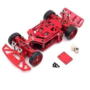 IWBR Fit for WLtoys for Jingshang for Mos quito Auto 1/28 RC Auto Verbeterde Frame RC02 Achter Drive Drift/Racing model 4 Kleuren (Size : Red)