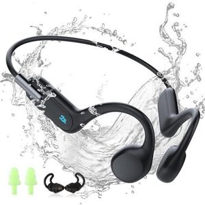 HIFI WALKER T10 Air Koptelefoon, botgeluid, IPX8 waterdichte hoofdtelefoon, zwemmen, open ear, Bluetooth 5.3, sporthoofdtelefoon, 32 GB, MP3-speler, onderwatersporthoofdtelefoon voor zwemmen,