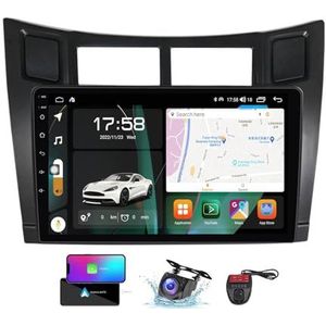 Android 13 - 2 Din Autoradio Stereo - 9 inch Touchscreen - Voor Toyota Yaris XP90 2005-2012 - GPS Navigatie - Carplay - Android Auto - Bluetooth 5.0 - FM RDS Radio - 4G WiFi - DSP