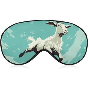 Goat Frolic slaapmasker, licht blokkerend oogmasker, comfortabel en zacht, oogbedekking met elastiek, geschikt voor mannen en vrouwen, geschikt voor reizen en slapen