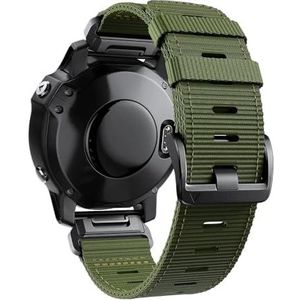 22 26 mm nylon band geschikt for Garmin Tactix 7 Pro/Fenix ​​7/7X Pro Quick Fit horlogeband for Tactix 7/AMOLED/Delta/Quatix 7X/5/6 armband (Color : Green-01, Size : 26mm Fenix 7X (51mm))