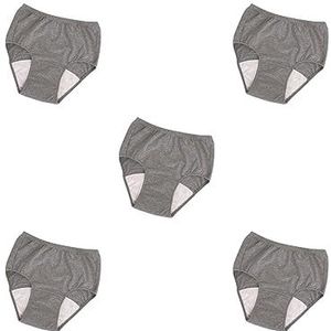 5 Set van ouderen incontinentie luier wasbare zachte luier voor volwassenen ouderen senioren lichtgrijs M, M 50CC