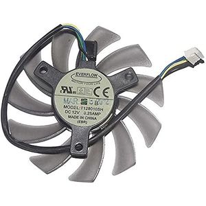 SCYHGLM Graphics Card Cooling Fan voor T128010SH 12V 0.25A 4Wire, Cooling Fan T128010SH 75mm 4Wire