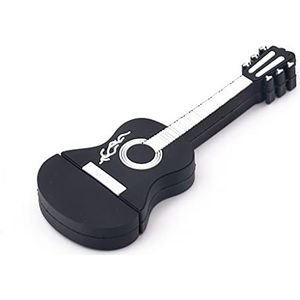 Hsthe Sea USB Flash Drive 32 GB USB 2.0 Leuke Gitaar Vorm Thumb Drive Cartoon Memory Stick Nieuwigheid Pen Drive voor Data Opslag (zwart)