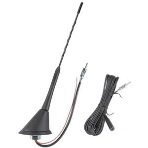 tomzz Audio 1000-043 Dakantenne 16V-Look am/fm met 450cm kabel, versterker, DIN-stekker, antiruisstaaf 23cm