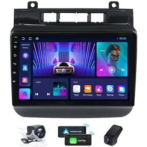 Android 14 Carplay Autoradio Geldt voor Volkswagen Touareg FL 2010-2018 9,5 inch Scherm Radio Android Auto Bluetooth Handsfree 4G WiFi FM/RDS/DAB+ Radio Achteruitkijkcamera + DVR(M100CP)