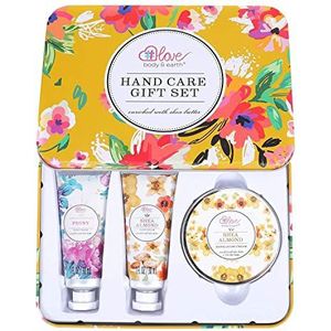 Body & Earth Love Cadeaus voor vrouwen, 3-delige verzorgingsset met handcrème, voetcrème en peeling, verjaardagscadeau voor familie en vrienden, cadeau voor echtgenote en geliefde mama