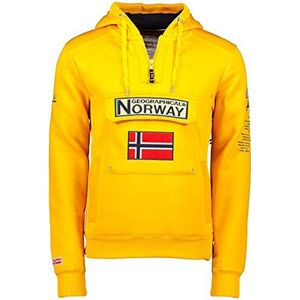Geographical Norway - GYMCLASS sweatshirt voor heren, Gele Mosterd, L