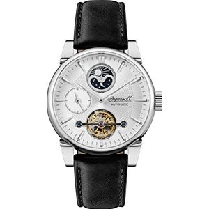 Ingersoll 1892 The Swing Automatic Mens Watch with Silver Dial and Black Leather Strap I07504