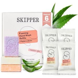 Tirtyl Schuimende handzeeptabs, 4 tabs (4 x 250 ml - 1000 ml totaal), dik hydraterend schuim, composteerbare verpakking, geurpakket