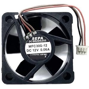 2 stuks voor SEPA MFC30G-12 3010 koelventilator, 12V 3CM micro ultradunne ventilator voor 3D-printer, omvormer en serverdriverkoeling(Mini 3P)
