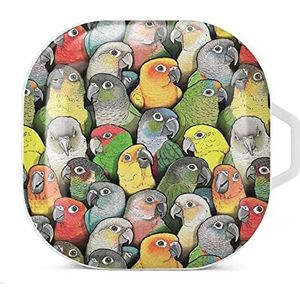 Kleur van Conures Earbuds Case Compatibel met Samsung Hard Shell Beschermhoes Wit-Stijl