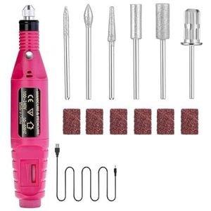 Vereenvoudigde elektrische nagelschuurmachine Pedicure manicure gereedschap Professionele nagelboormachine Geluidsarme snijders Nagelvijlset(Red-Set)