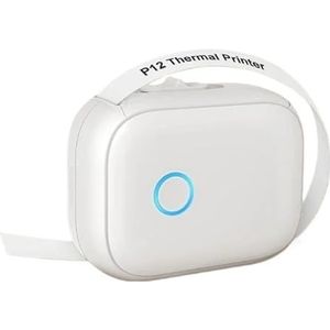 Inktloze Labelprinter P12 Draagbare Miniprinter Bluetooth Draadloze Thermische Printer Auto Cut Etiketteermachine Of 5PK Labelrollen Helder Afdrukken