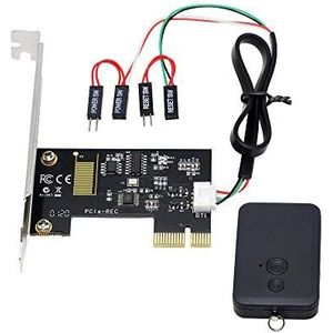 CERRXIAN PCIe Draadloze Computer Afstandsbediening Schakelaar, 2.4G Draadloze Afstandsbediening Computer Power/Reset Schakelaar Controle