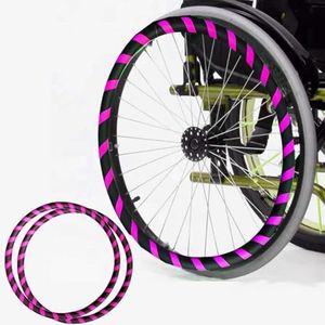 Silicium rolstoel duwt de wieldoppen, 1 paar rolstoelhoezen for duwranden 20/22/24 inch achterwiel sportrolstoelhoes(Purple,22in)