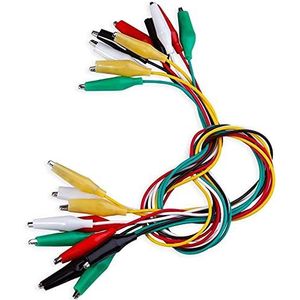 Movilideas - 10 kabels met krokodillenklemmen voor tests - test 50 cm