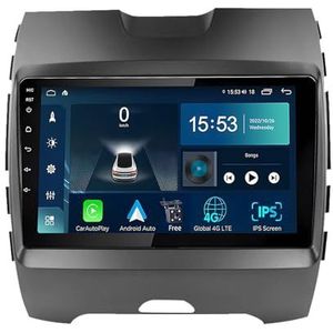 Android 14.0 2 Din Autoradio 9"" Touchscreen Auto Stereo voor Ford Edge 2015-2018 met Draadloze Carplay Android Auto GPS navigatie AHD Omgekeerd beeld Stuurwielbediening(S-1(2G+32G))