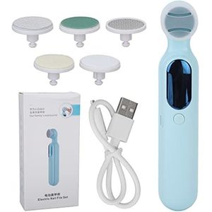 Elektrische Babynagelvijl 3 Standen Veilige Babynagelknipper, Manicure & Pedicure Nagelverzorgingsset Babynagelverzorging, Extra Vervangende Koppen, Babynagel