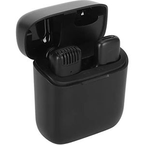 Clip-on Microfoon, Zelfsynchroniserende Draadloze Lavalier-microfoon met Omnidirectionele Ruisonderdrukking voor Podcasts