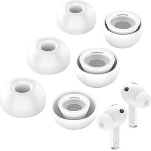 Galaxy Buds 3 Pro oordopjes compatibel met Samsung Galaxy Buds Pro 3 siliconen oordopjes compatibel met Samsung Galaxy Buds Pro vervangende accessoires L/M/S (3 paar) (wit)