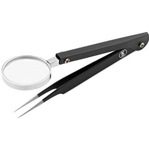 K-Pro pincet met vergrootglas - vergrootpincet voor vergroting van roestvrij staal