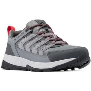 Columbia Strata Trail Low Wandelschoen voor heren, Titanium Grijs Staal Berg Rood, 43 EU