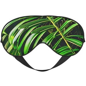 Palmboom Groene Bladeren Print Lichtgewicht Slaap Masker Ademend Lichtblokkerende Reizen Yoga Outdoor Avonturen